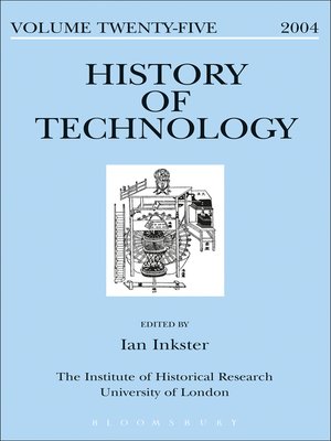 cover image of History of Technology Volume 25